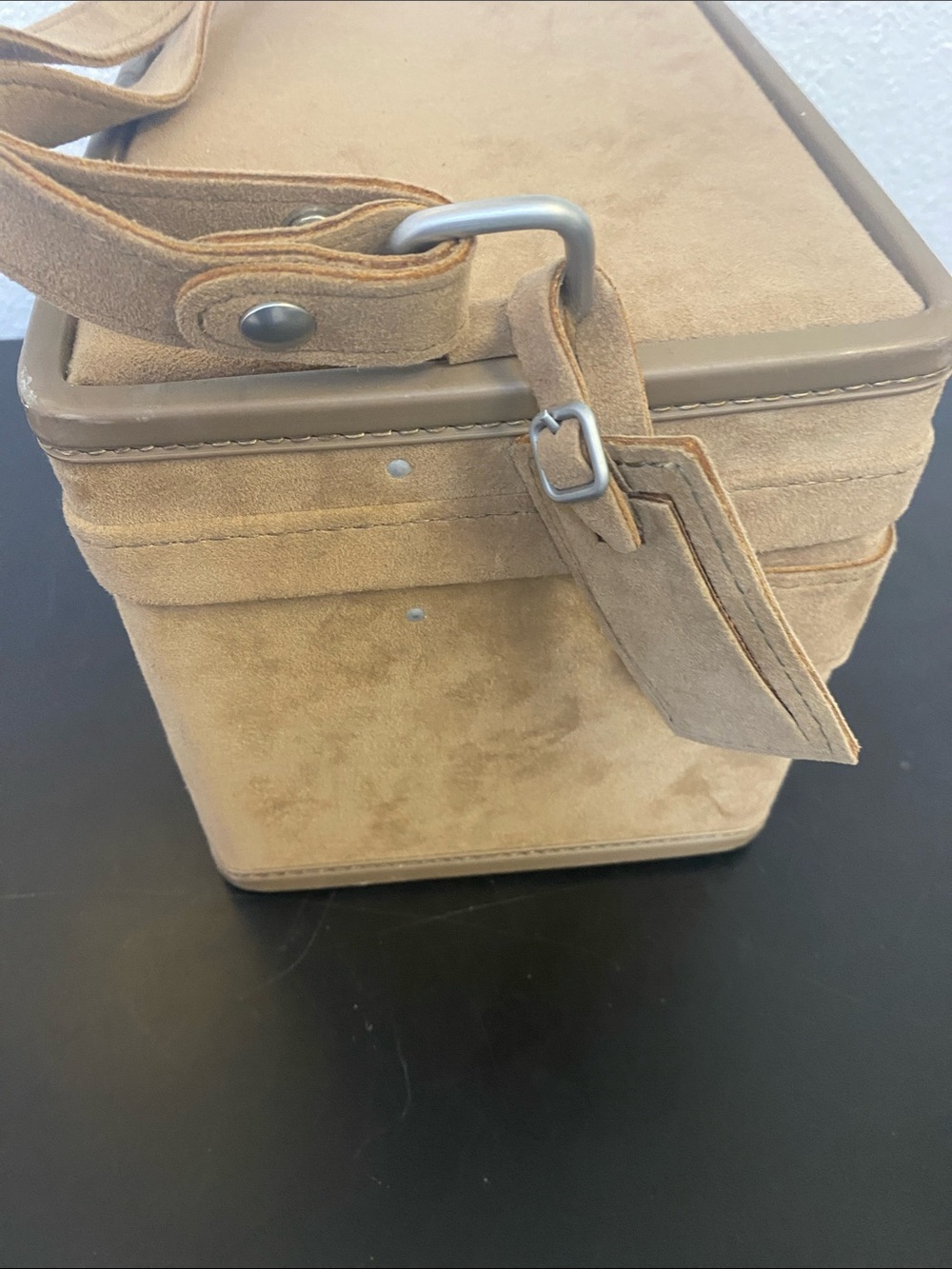 Vintage Hartman Carry Case Train Case in Tan Suede leather mint condition - Picture 5 of 8